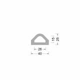 Rubber Delta fender profile 40x25mm
